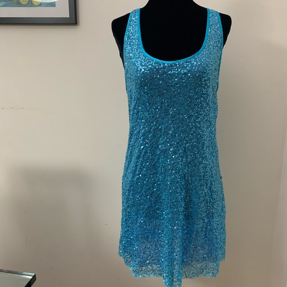 Victoria’s Secret Blue Sequin Tank Dress - Picture 2 of 8